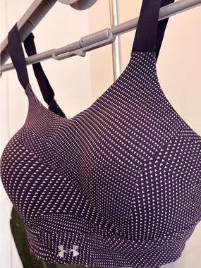 Under Armour Purple Geometric Seamless Sports Bra